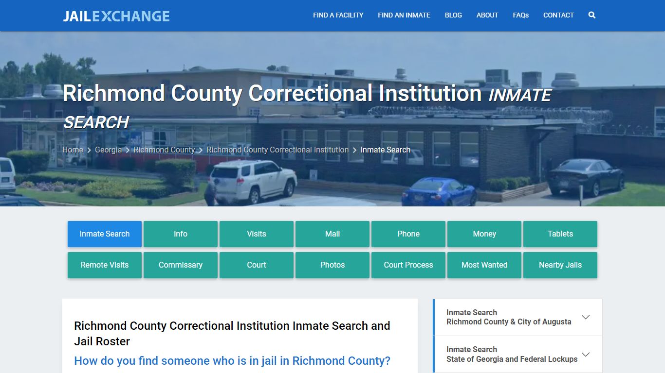 Richmond County Correctional Institution Inmate Search - Jail Exchange