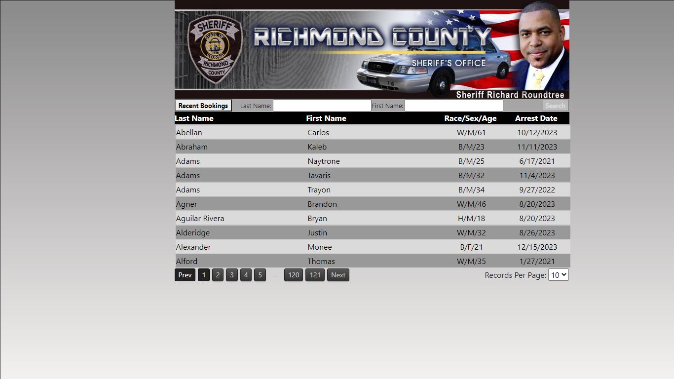 Richmond County Sheriff's Office Inmate Inquiry - Augusta, Georgia